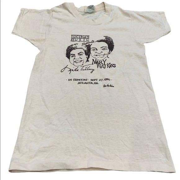 Linda Tillery Mary Watkins Vintage Concert T Shirt 1980 Size Small RARE - Picture 2 of 6